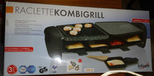 Raclette Kombigrill / Elktrogrill mit Steinplatte und 8 Pfännchen unbenutzt