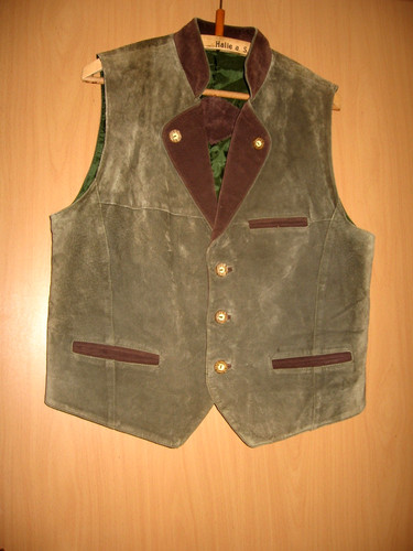 Wildleder trachtenweste weste - wildleder,
