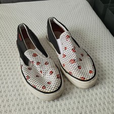 Converse Slip on Turnschuhe Sneaker weiß schwarz rot Marienkäfer Ladybug 40,5