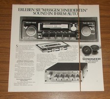 Seltene Werbung vintage PIONEER KP-9300 HiFi Cassetten Autoradio AD-30 1979