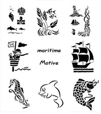 Schablone maritime Motive