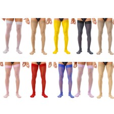Männer Strümpfe Schwul Dessous Cosplay High Socks Über Das Knie Rollenspiel 70D