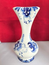 Gzhel Porzellan Vase 18cm Blau-Weiß Handbemalt Russland Vintage UdSSR