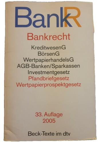 Bankrecht textausgabe - :,