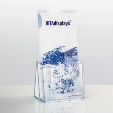 DIN lang Tisch-Prospektständer - transparenter DL "trifold" Flyerständer