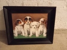 Aquarell Hundewelpen in einem