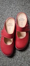 Finn Comfort Stanford Leder Clog, Pantolette,  Gr 39 rot, neu
