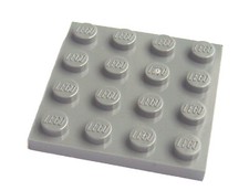 Lego 10 Stück Platten in hellgrau (light bluish gray) 4x4 Platten (3031) Neu