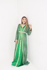 Mit Kristallen Besetzter 2 Piece Caftan Made In Dubai Marokko Style. One Size