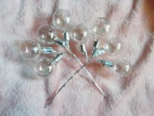 Dekoration Deko Weihnachts Kugeln mit Silber Draht