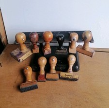 DDR Stempel Stempelhalter Schule Dekoration Holzstempel Vintage Deutsche Post