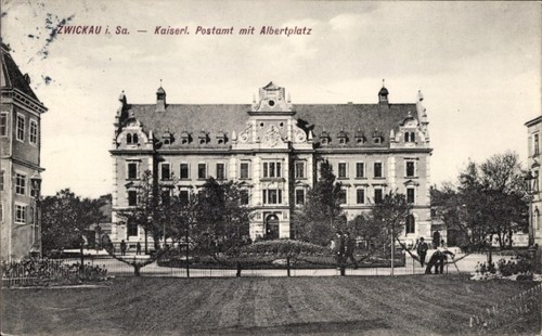 Zwickau sachsen postamt - ak,