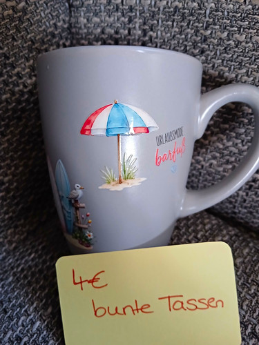 Graue tasse mit henkel - graue,