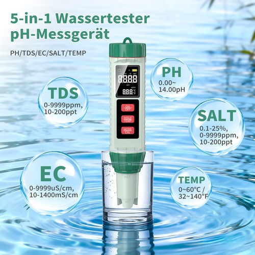 5in1 wert wasser messgerät - 5in1,