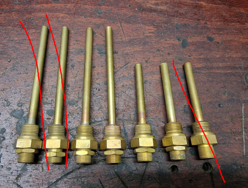 Messing temperatursonde - temperatursonde, /