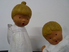 2 x Original Singer Engel Jullar spain weiß gold 17 + 13 cm, älter..