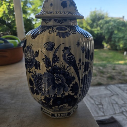 Delft blau weiße keramikvase - blau-weiße,