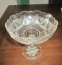Tafelaufsatz / Fußschale / Obstschale / antike Anbietschale, Pressglas.