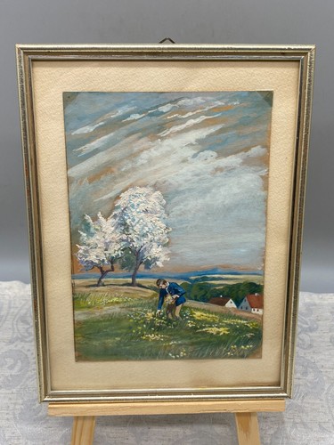 Kleines aquarell auf papier - auf,