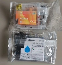 LC223 Druckerpatronen | Brother kompatibel | 1 Cyan & 1x Yellow | Inkjet