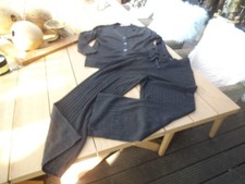 Feinstrick Jacke und Hose Hausanzug  Set von H&M in schwarz /grau  Gr. M/L