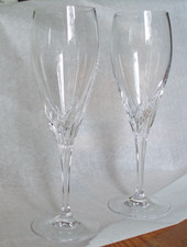 Nachtmann Fleurie 2 Sektflöten/Sektgläser  Kristall H. 21,4 cm N signiert