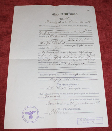 Geburtsurkunde baudach kreis - geburtsurkunde,