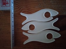 3 Wollspulen klein Jaquard-Fische