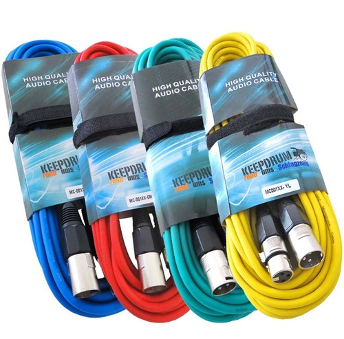 Keepdrum 10m mikrofonkabel - 4x,