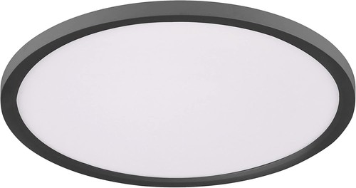 Led deckenlampe flat - flat, schwarz