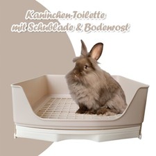 Kaninchen Toilette - Käfigtoilette mit Schublade & Bodenrost - 40 cm