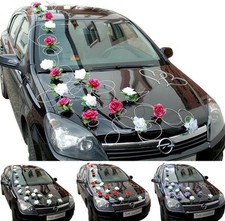 Brautauto Dekoration Autoschmuck Hochzeitsauto Rattan Autodeko - Rattan* Rosen