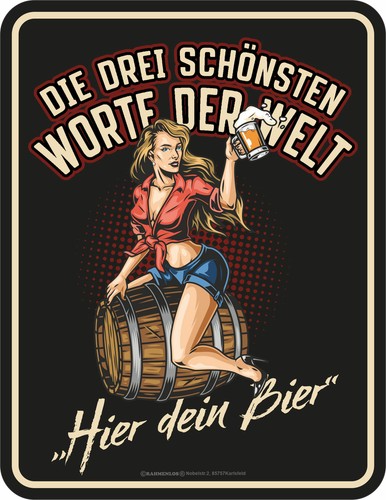 Bier drei worte hochwertig - drei,