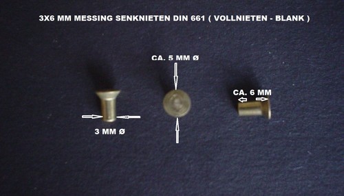 Messing senknieten - x,