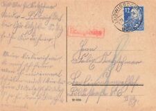 896931) SBZ Nr. 216 (Engels) auf Karte aus Ludwigsdorf 1949, Nachgebühr