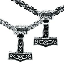 Thorshammer Anhänger Königskette Hammer Thor Edelstahl Mjölnir Mjöllnir Edda