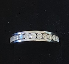 585er Weißgoldring - ca. 1 ct