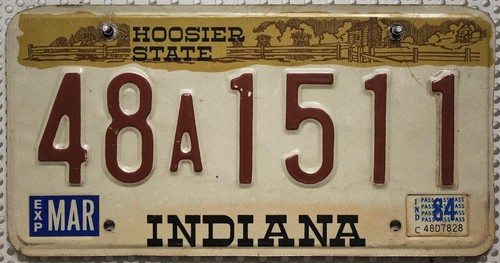 Indiana nummernschild usa - indiana,