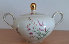 Oscar Schaller Elfenbein Porzellan Zuckerdose Deckeldose Goldrand Vintage