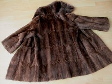 Vintage Pelzmantel 50er/60er-Jahre braun Gr. 38