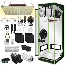Growbox Grow Tent Gewächshaus Komplettset Vollspektrum Growse 100~240W Tent LED