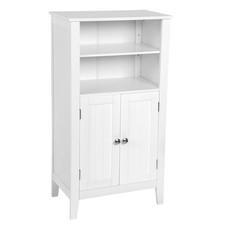 Badschrank Küchenschrank Beistellschrank aus MDF verstellbare Ebene weiß 0129yw