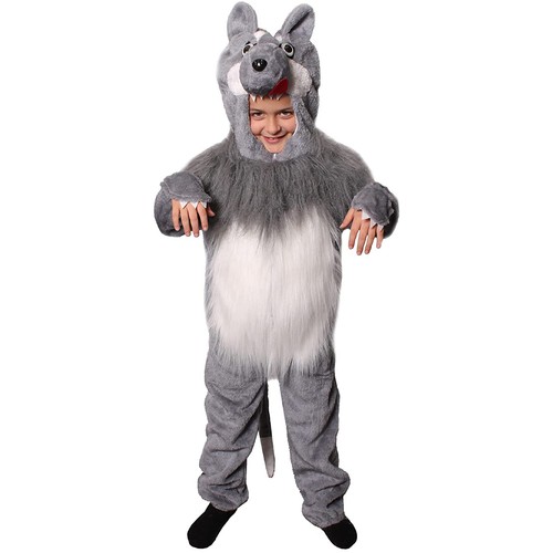 Kind wolf kostüm plüschtier - wolf,