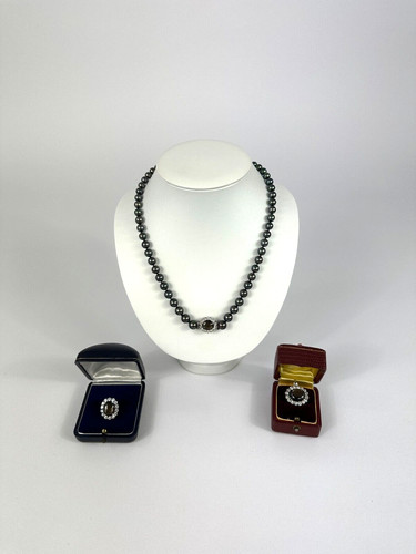 Vintage schmuck set - set, schwarzer