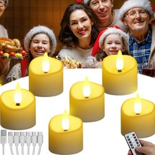 LED Teelichter mit Fernbedienung Elektrische Künstliche Kerze Flammenlose Kerzen