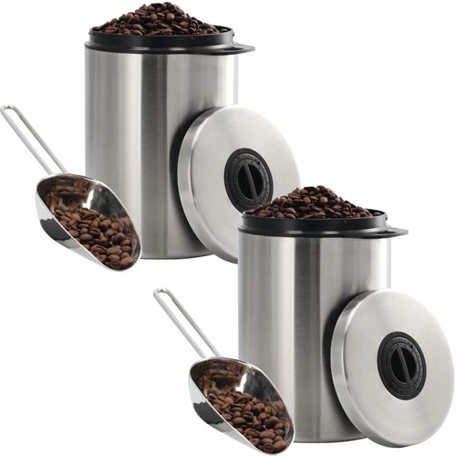 Set kaffeedose edelstahl - kaffeedose, +
