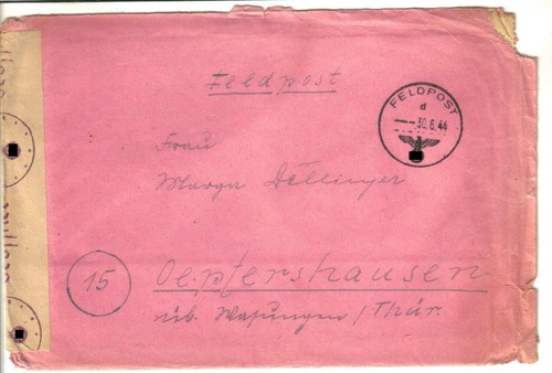 Feldpost reich 1944 - dt.,