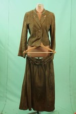 Wunderschönes Trachten Leder Kostüm Kleid Janker 42/L Hirsch-Knöpfe Handarbeit