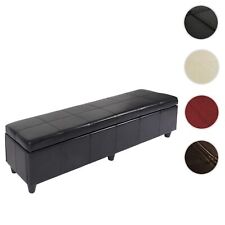 Aufbewahrungs-Truhe Sitzbank Bank Kriens XXL, Kunstleder, 180x45x45cm