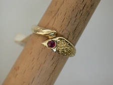 Gelbgoldring mit Rubin  Gr